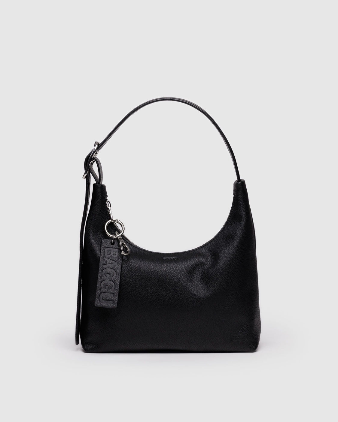 Mini Recycled Leather Shoulder Bag - Black - Simple Travel Pack