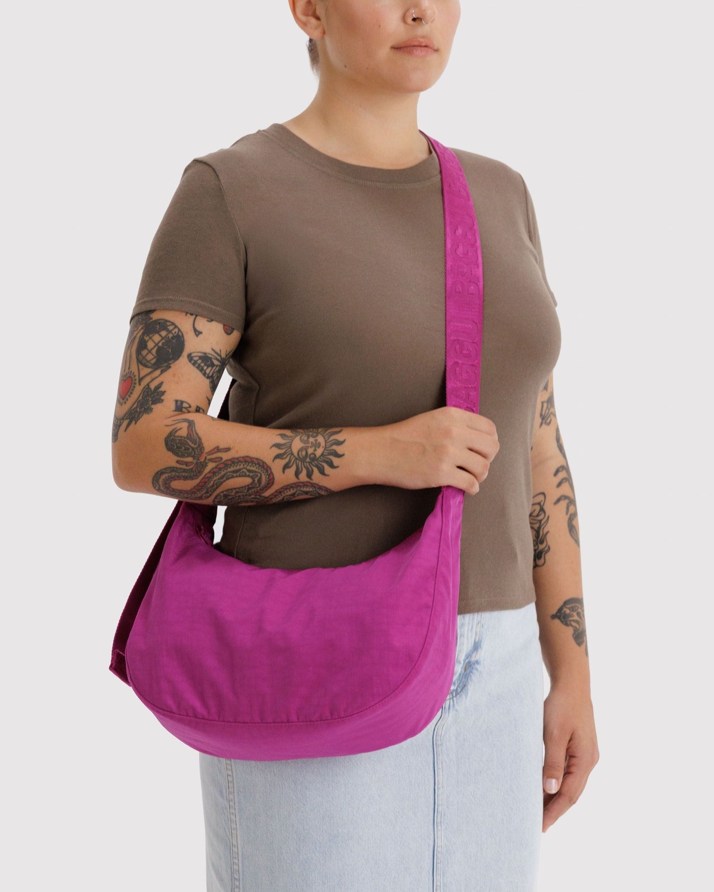 Medium Nylon Crescent Bag