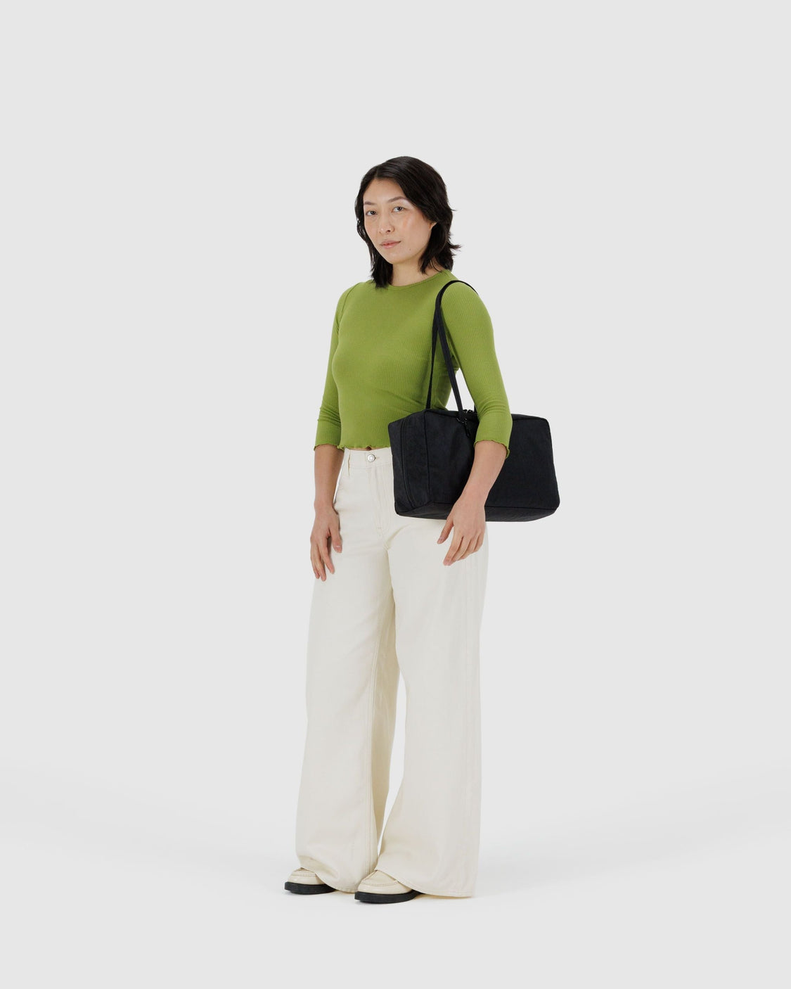 Medium Nylon Bowler Bag - Black - Clean Utility Ready