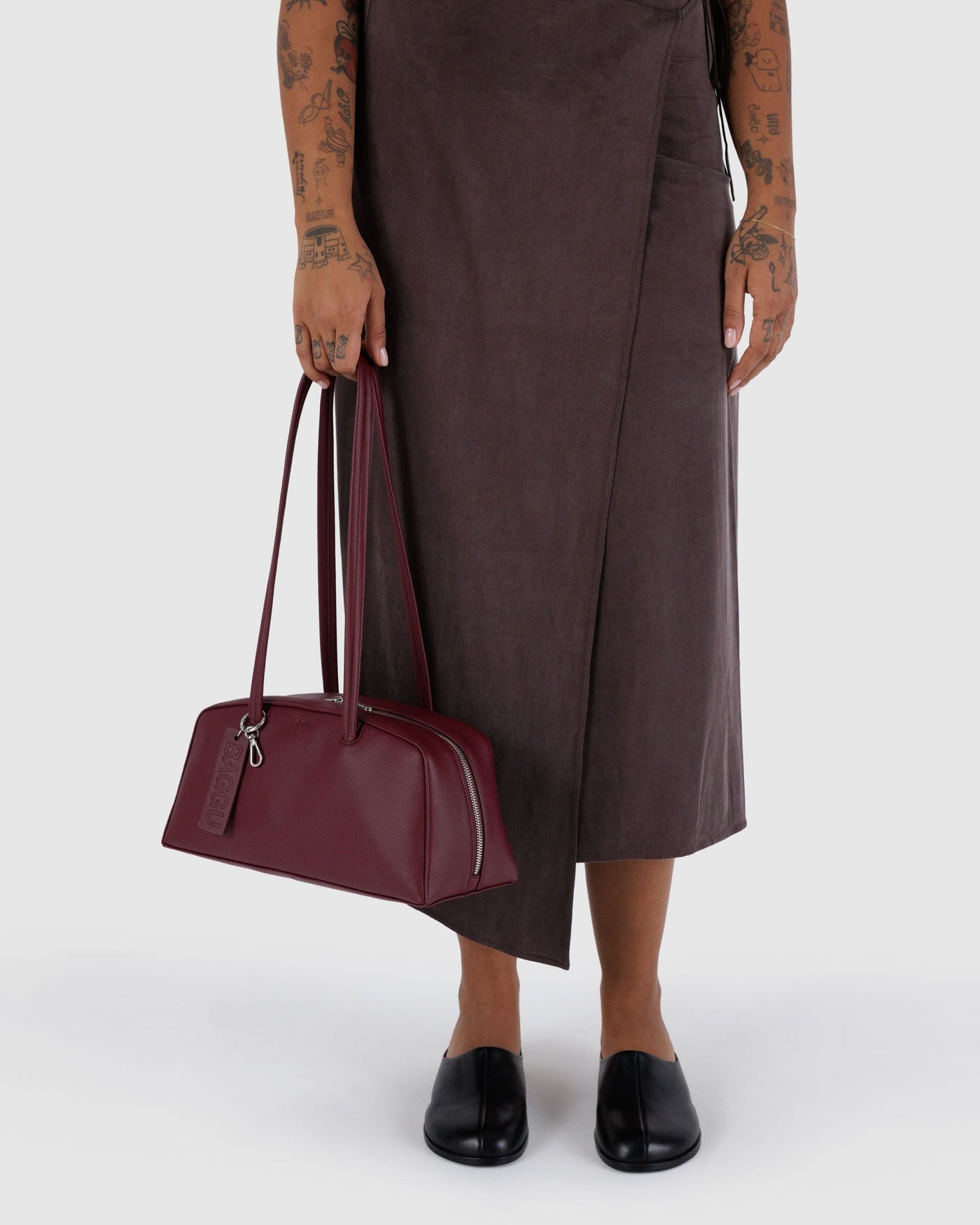 Recycled Leather Bowler Bag