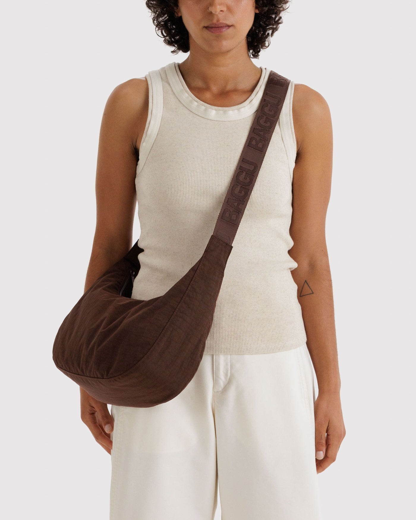 Medium Nylon Crescent Bag