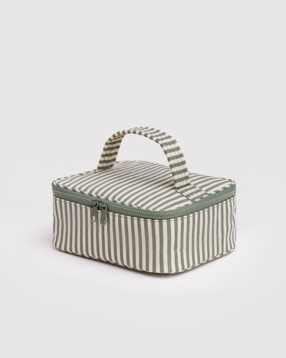 Small Cosmetic Case - Sage Stripe - Pocket Desk Pack