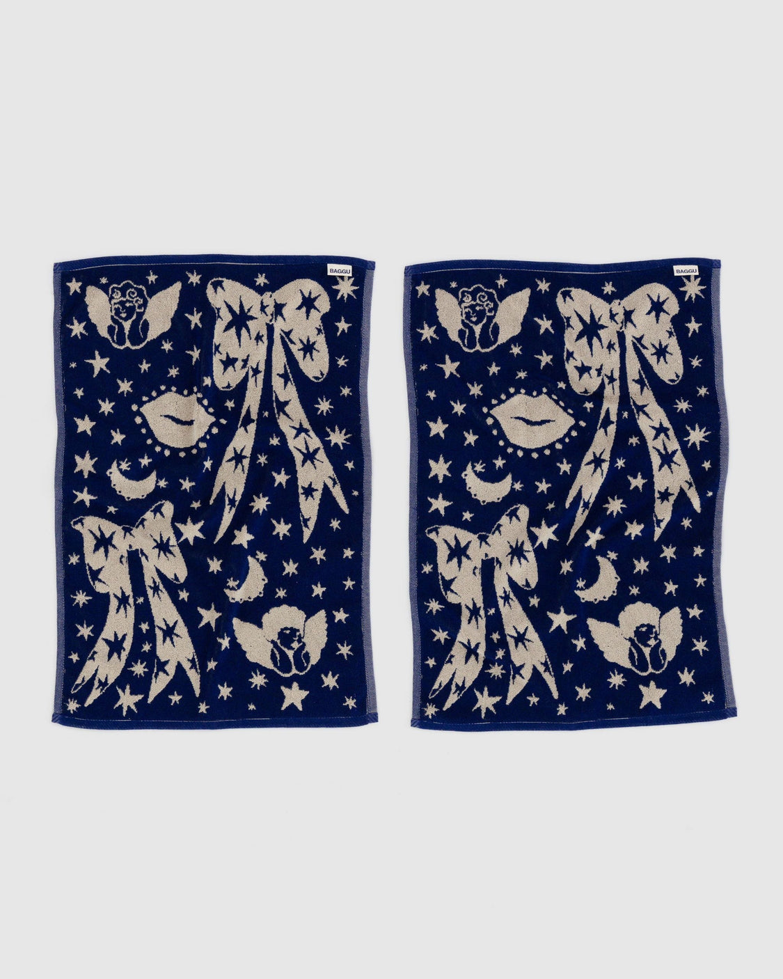 Hand Towel Set of 2 - Cherub Bows - Classic Bag Detail