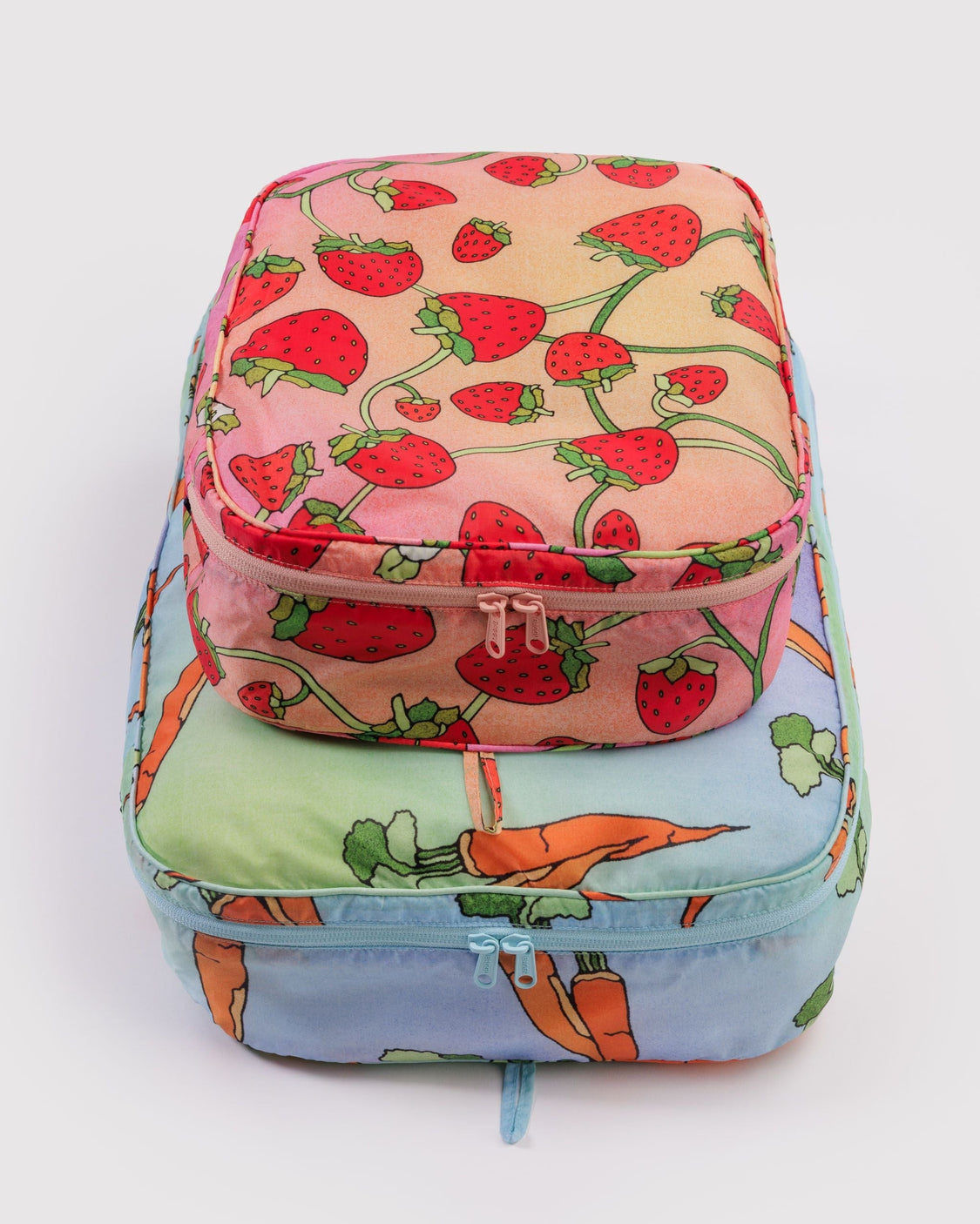 Large Packing Cube Set - Carrots & Berries - Pocket Utility Pack