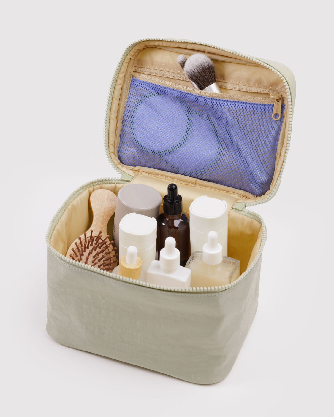 Large Cosmetic Case - Celadon - Bright Travel Case