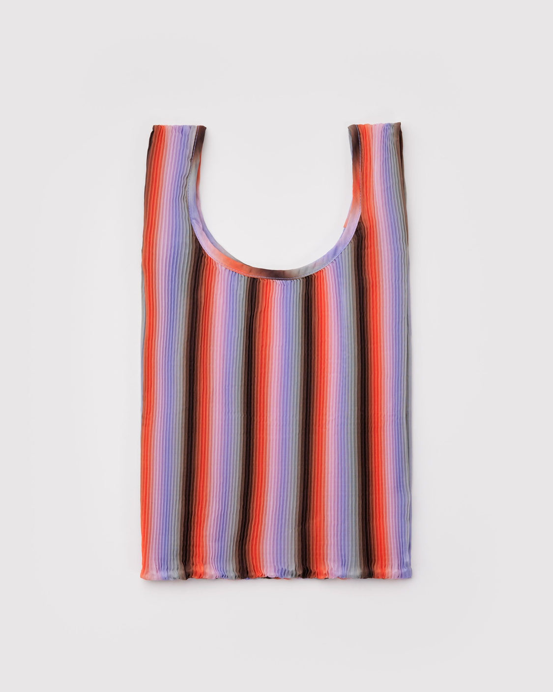 Pleated Baggu - Gradient Stripe Poppy & Lilac - Lite Everyday Haul