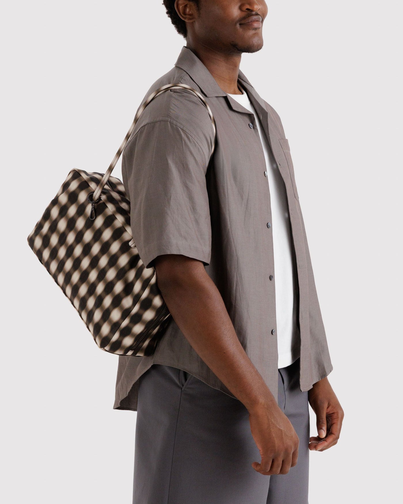 Medium Nylon Bowler Bag