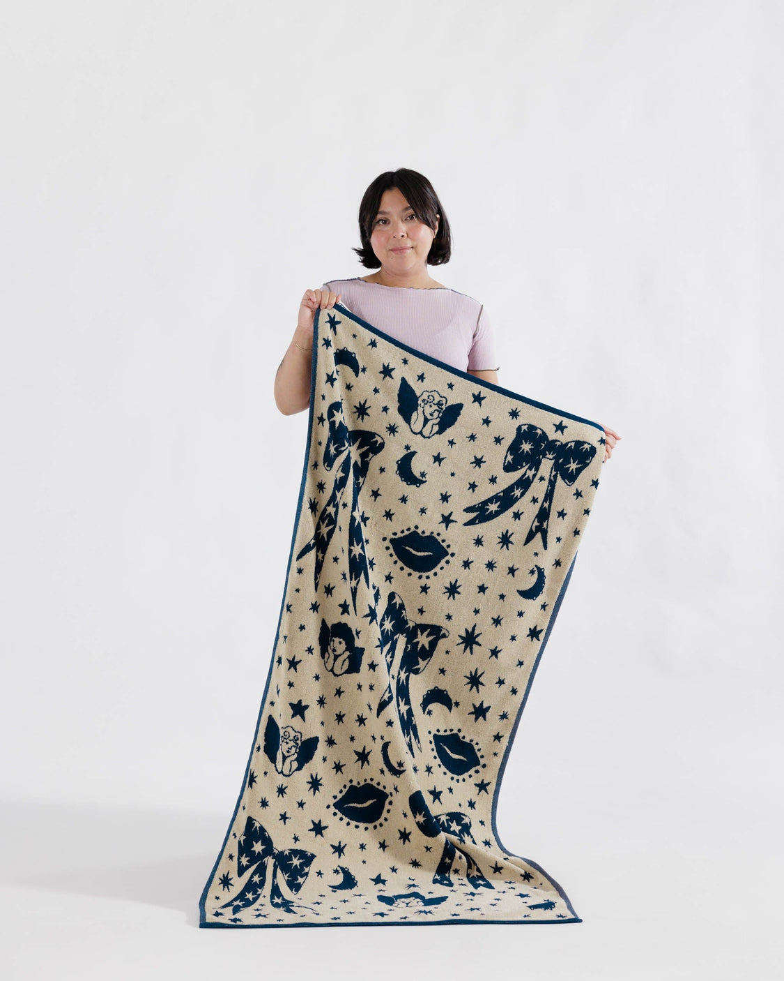 Bath Towel - Cherub Bows - Premium Lounge Step