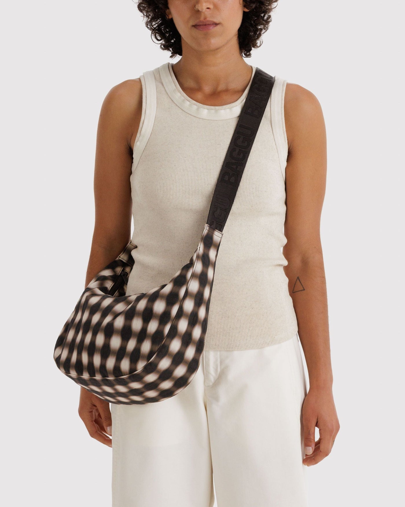 Medium Nylon Crescent Bag